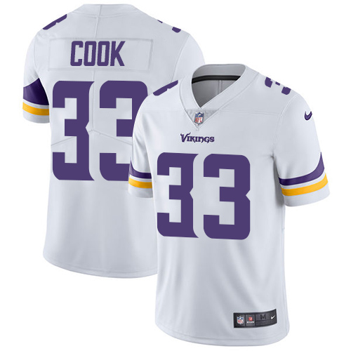 Minnesota Vikings #33 Limited Dalvin Cook White Nike NFL Road Men Jersey Vapor Untouchable->youth nfl jersey->Youth Jersey